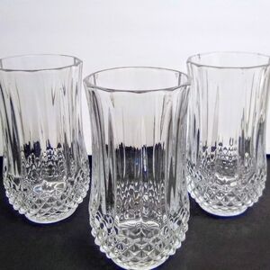 Elegant Longchamp Cristal d' Arques Glass Tumblers Set